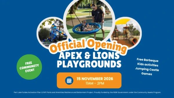 Official Opening Lions Park and Apex Park