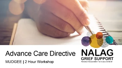 Advance Care Directive Workshop - Mudgee